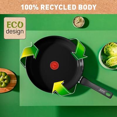 Tefal Renew Black Koekenpan 28 cm Zwart - thumbnail