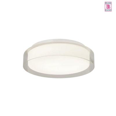Plafond/Wandlamp Bellezza Bagno Bart IP44 3000 Kelvin 40x10,5 cm SMD LED Mat Wit Glas/Helder Glas Bellezza Bagno