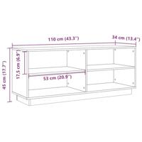 VidaXL Schoenenkast 110x34x45 cm massief grenenhout wasbruin - thumbnail