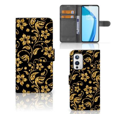 OnePlus 9 Hoesje Gouden Bloemen OnePlus 9 Hoesje Gouden Bloemen