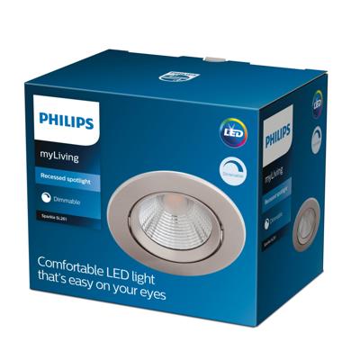 Philips Set van 3 inbouwspotsSparkle nikkel - 75601700