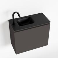 MONDIAZ OLAN 60cm toiletmeubel dark grey. LEX wastafel urban links 1 kraangat - thumbnail