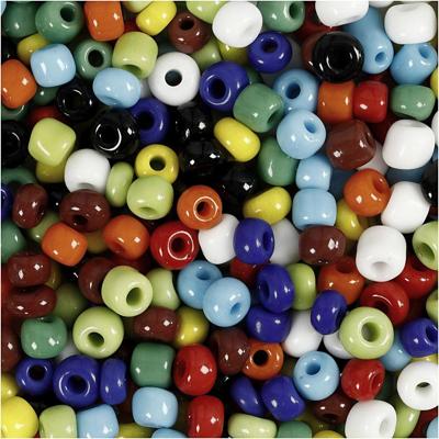 Creativ Company Rocailles, d 4 mm, afm 6/0, gatgrootte 0,9-1,2 mm, diverse kleuren, 130 gr/ 1 doos Creativ Company Rocailles, d 4 mm, afm 6/0, gatgrootte 0,9-1,2 mm, diverse kleuren, 130 gr/ 1 doos