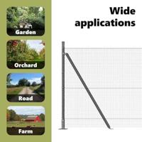 VidaXL Afrasteringspaal grijs 25 x 0,8 m (16 x 16 mm heknet) - thumbnail