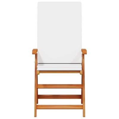 Tuinstoel 4 pcs Bruin en wit 57 x 71.5 x 104 cm