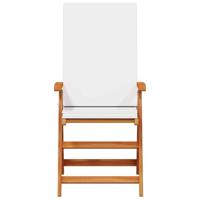 Tuinstoel 8 pcs Bruin 57 x 71.5 x 104cm Massief teakhout - thumbnail