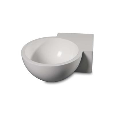 Hoekfontein Luca Sanitair Rond 28x28x12cm Mineral Stone Glans Wit Hoekfontein Luca Sanitair Rond 28x28x12cm Mineral Stone Glans Wit