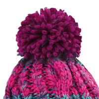 Beechfield CB486b Junior Corkscrew Pom Pom Beanie - Electric Grey - One Size - thumbnail