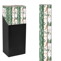 Geschenkpapier Kerst Luxe, 70 cm x 2 m, geassorteerde kleuren - thumbnail