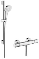 Hansgrohe Croma Select E Vario / Ecostat Comfort douchecombinatie 65 cm Wit-Chroom - thumbnail