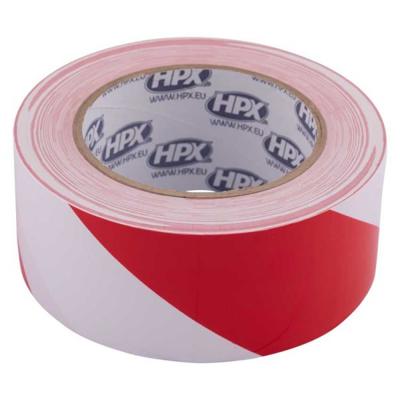 HPX Producten/zelfklevende afzettape roodwit 50mm x 33m