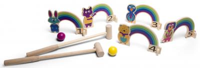 BS Toys houten croquet spel regenboog