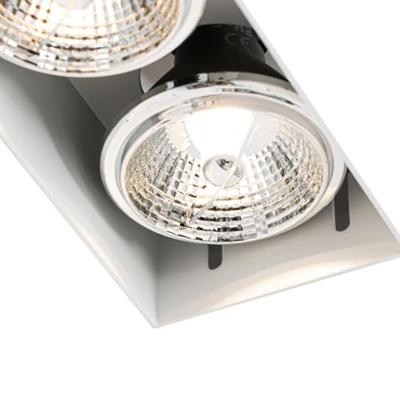 QAZQA Set van 6 inbouwspots wit GU10 70mm 2-lichts trimless - Oneon QAZQA Set van 6 inbouwspots wit GU10 70mm 2-lichts trimless - Oneon