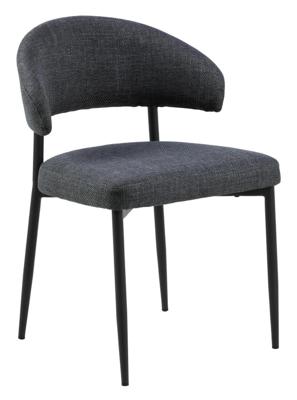 Bendt Eetkamerstoel 'Britney' Structuurstof, kleur Donkergrijs Bendt Eetkamerstoel 'Britney' Structuurstof, kleur Donkergrijs