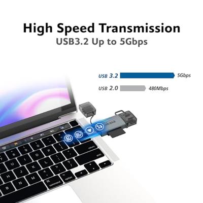 Akasa AK-CR-12 USB flashstationbehuizing Aluminium Zilver