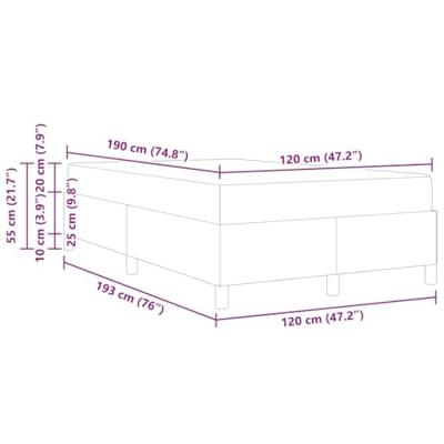 Bedframe met matras Donkergroen en Wit 120 x 190 cm Fluweel