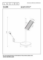 Lucide CLUBS - Bureaulamp - 1xGU10 - Zwart - thumbnail