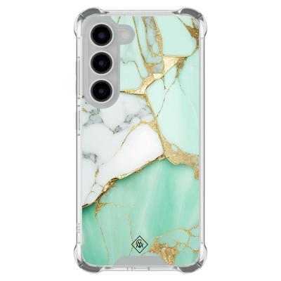Samsung Galaxy S23 shockproof hoesje - Emerald flowers
