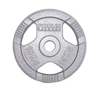 Halterschijf 30 mm - Focus Fitness Hamerton - 15 kg - Gietijzer - thumbnail