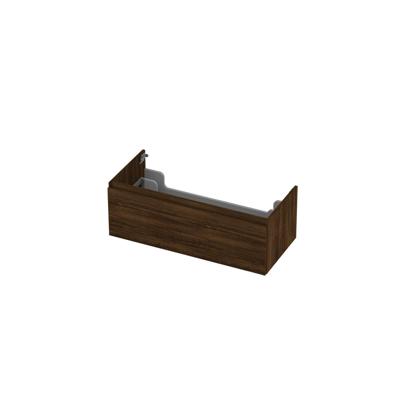 INK - Onderkast 1 Lade Greeploos met Houten Keerlijst - 1000x450x350 Mm - Koper Eiken
