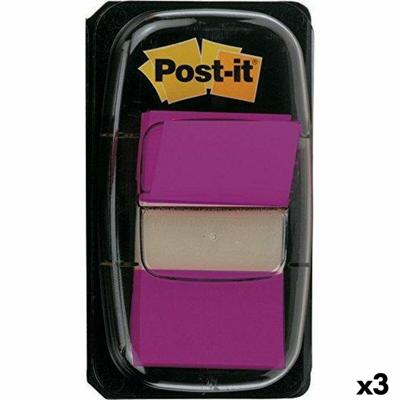 Zelfklevende briefjes Post-it Index 25 x 43 mm Paars (3 Stuks)
