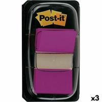 Zelfklevende briefjes Post-it Index 25 x 43 mm Paars (3 Stuks) - thumbnail