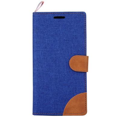Denim structuur horizontaal Flip lederen hoesje met opbergruimte voor pinpassen & houder & Lanyard voor ASUS Zenfone 5 / A500CG / A501CG / A500KL / A5