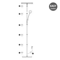 Home Sweet Home - Moderne Vloerlamp - 25/25/175 cm - Zwart - Metalen Staande Lamp - Met leeslamp - Geïntegreerde LED 7W 3636Lm - Dimbaar - Voor Kantoor en Slaapkamer - thumbnail