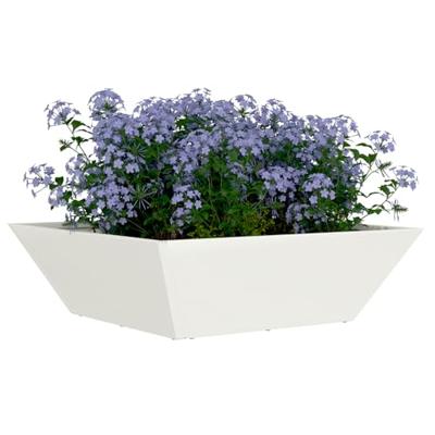 Tuin Kom Plantenbak 5 pcs Wit 50 x 50 x 15 cm Staal