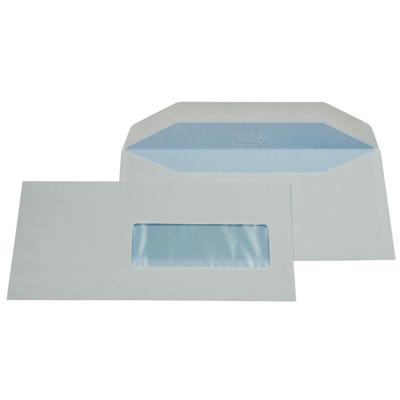 Gallery enveloppen ft 114 x 229 mm, met venster rechts (ft 40 x 110 mm), gegomd, doos van 500 stuks Gallery enveloppen ft 114 x 229 mm, met venster rechts (ft 40 x 110 mm), gegomd, doos van 500 stuks