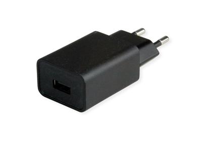 VALUE USB-oplader met eurostekker, 1-poort (Type A), 12W VALUE USB-oplader met eurostekker, 1-poort (Type A), 12W