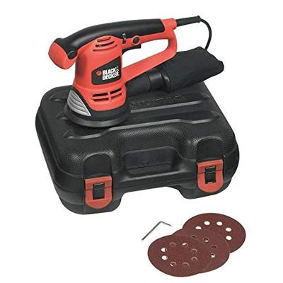 BLACK+DECKER KA191EK 480W Excentr. Schuurmachine | 3x Schuurvellen | Stofzak | In koffer - KA191EK-QS