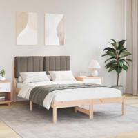 Bedframe met Gevoerd Hoofdgedeelte Taupe 120 x 190 cm - thumbnail