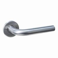 Intersteel deurkruk Q 02 op rozet 52x6mm pvd rvs - thumbnail