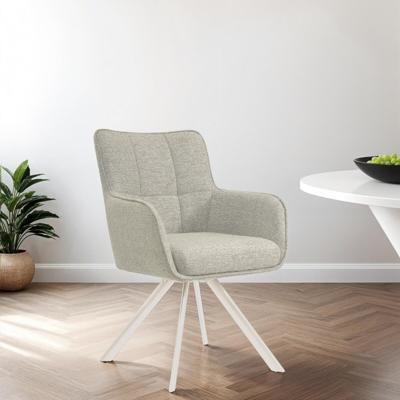 Livingfurn Draaibare Eetkamerstoel 'Tori' kleur Naturel Livingfurn Draaibare Eetkamerstoel 'Tori' kleur Naturel