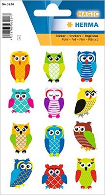 Etiket HERMA 3224 uilen glitterfolie