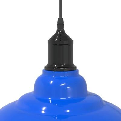 Hanglamp in hoogte verstelbaar E27 31 cm metaal donkerblauw