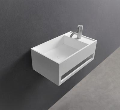 Wastafel Ideavit Solidcube-TB 50x30x20 cm Inclusief Handdoekhouder Solid Surface Mat Wit Ideavit Wastafel Ideavit Solidcube-TB 50x30x20 cm Inclusief Handdoekhouder Solid Surface Mat Wit Ideavit