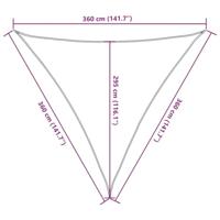 Zonnezeil 3,6x3,6x3,6 m 100% polyester oxford zandkleurig - thumbnail