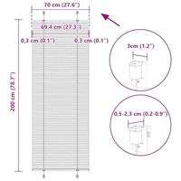Pliss rolgordijn 70x200 cm stofbreedte 69,4 cm polyester blauw - thumbnail