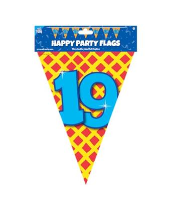 Happy Verjaardag Vlaggenlijn 19 Jaar (10m)