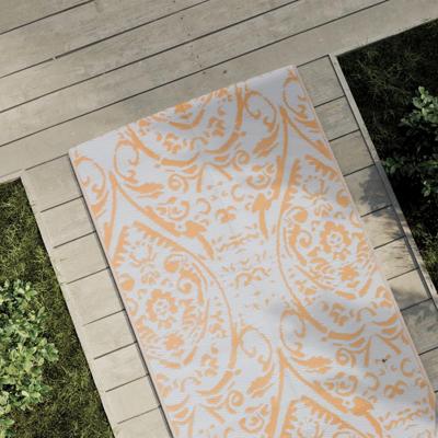 VidaXL Buitenkleed arakil 80x250 cm pp oranje en wit