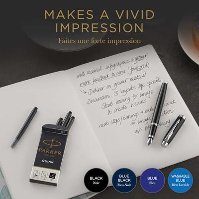 Inktpatroon parker quink uitwasbaar blauw 5 stuks