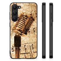 Samsung Galaxy S23 Plus Silicone Back Case Bladmuziek - thumbnail