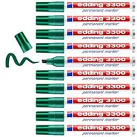 Viltstift edding 3300 schuin 1-5mm groen | 10 stuks - thumbnail