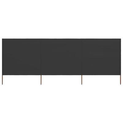Windscherm 3-panelen 400x80 cm stof antraciet