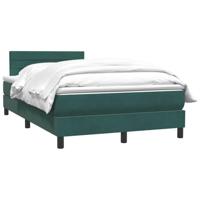 Boxspring met matras fluweel donkergroen 120x220 cm - thumbnail