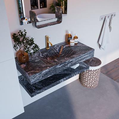 MONDIAZ ALAN-DLUX 100cm planchet Lava. Vrijhangende wastafel CLOUD midden 1 kraangat, kleur Lava. MONDIAZ ALAN-DLUX 100cm planchet Lava. Vrijhangende wastafel CLOUD midden 1 kraangat, kleur Lava.