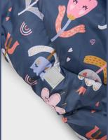 Gewatteerd donsjack met capuchon voor meisjes NAME IT indigoblauw - thumbnail