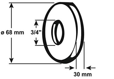 Cornat Kraanrozet 3/4 73X30Mm Ms-Ch - TEC383502